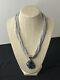 Retired Jay King Dtr 925 Multi Strand Genuine Gray Pearls With Stone Pendant Rare