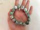 Rare 100%natural Green Jadeite Chinese Jade Bracelet Beads For Men 15mm Expand
