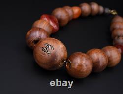 Rare 1998 Fall Chanel Wood Bead Statement Necklace 16 31mm N258