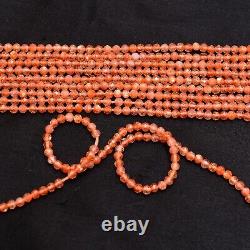 Rare AAA+ Fiery Sunstone Gemstone 2mm-3mm Micro Faceted Rondelle Beads 13Strand