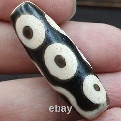 Rare Agate Old Indo Tibetan Agate 4 Falling Eyes Agate stone Dzi Bead Amulet