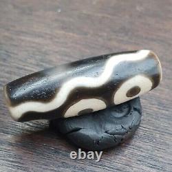 Rare Agate Old Indo Tibetan Agate 4 Falling Eyes Agate stone Dzi Bead Amulet