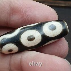 Rare Agate Old Indo Tibetan Agate 4 Falling Eyes Agate stone Dzi Bead Amulet