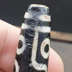 Rare Agate Old Indo Tibetan Agate 9 Falling Eyes Agate stone Dzi Bead Amulet