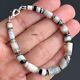 Rare Ancient Agate Black And White Stone Beads South East Asia Bracelet #f2763
