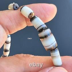 Rare Ancient Agate Black And White Stone Beads South East Asia #F2829