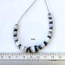 Rare Ancient Agate Black And White Stone Beads South East Asia #F2829