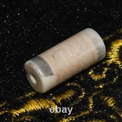 Rare Ancient Banded Agate Stone Tubular Bead with Patina over 2000 Years Old