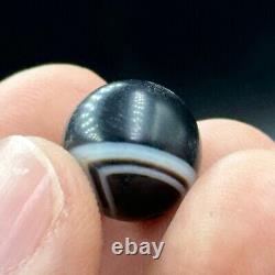 Rare Ancient Central Asian Agate Sulaimani Bead With Unique Pattern