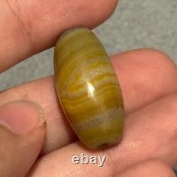 Rare Ancient Central Asian Banded Agate Stone Bead with Eye