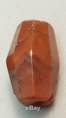 Rare Ancient Faceted Banded Jasper Agate Carnelian Stone Beads