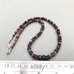 Rare Ancient Garnet Stone Pyu Beads necklace #415