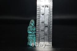Rare Ancient Greco Bactrian Turquoise Stone Amulet Bead Figurine 2800 to 2300 BC