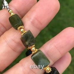 Rare Ancient Green Nephrite Stone Beads South East Asia #B425