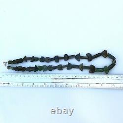 Rare Ancient Green Nephrite Stone Beads South East Asia #B563