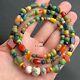 Rare Ancient Multi Color Stone Beads And Mix Glass Beads Necklace 4-12mm #b709