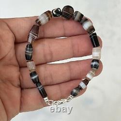 Rare Ancient South East Asia Agate Stone Beads Bracelet #688