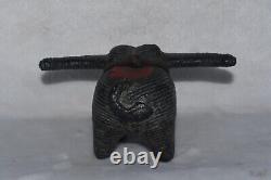 Rare Ancient South East Asian Animal Bull Figurine with Cylinder Bead Knot