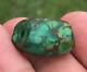 Rare Antique Very Old Tibetan Turquoise Bead Beautiful Worn Patina