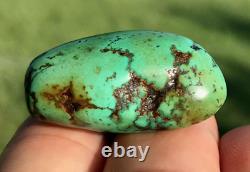 Rare Antique Very Old Tibetan Turquoise Bead Beautiful Worn Patina