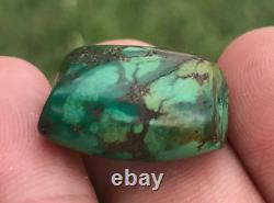 Rare Antique Very Old Tibetan Turquoise Bead Beautiful Worn Patina