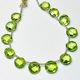 Rare Arizona Peridot Faceted Coin Briolette Beads 5.5 Inch Strand