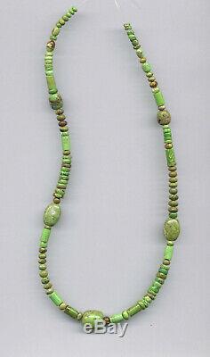 Rare Australian, Natural Apple Green Gaspeite Mixed Beads 1801c