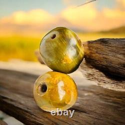 Rare Authentic Old Natural Nephrite Jade Stone Beads. Vintage Jase Beads Bolls