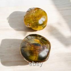 Rare Authentic Old Natural Nephrite Jade Stone Beads. Vintage Jase Beads Bolls