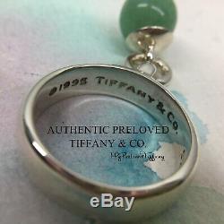 Rare Authentic Tiffany & Co. Fascination Jade Ball Bead Ring #5.5