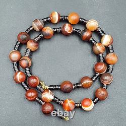 Rare Beautiful Indo Tibetan Himalayan Nepalese For Luck Carnelian Eye Agate Bead