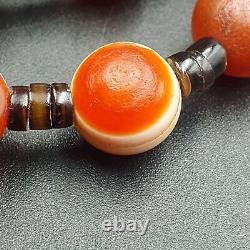 Rare Beautiful Indo Tibetan Himalayan Nepalese For Luck Carnelian Eye Agate Bead