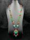 Rare Beautiful Tibetan Vintage Necklace With Natural Turquoise & Coral Stone