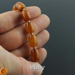 Rare Beeswax Vintage Luxury Baltic Amber Gold Adult Beads Bracelet for Men Women