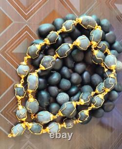 Rare Big Size Shaligram Mala Saligram Stone Rosary Kantha 28 Beads gandaki river
