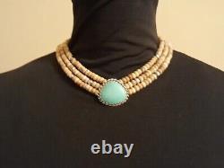 Rare Carolyn Pollack 925 Sterling Silver Agate And Turquoise Necklace