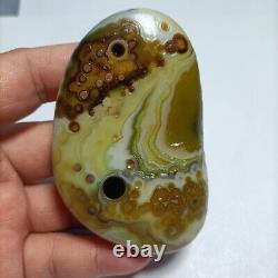 Rare China Inner Mongolia Gobi Eye Agate Stone 100% Natural Designer