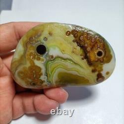 Rare China Inner Mongolia Gobi Eye Agate Stone 100% Natural Designer