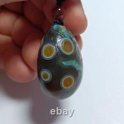 Rare China Inner Mongolia Gobi Eye Agate Stone 100% Natural Designer