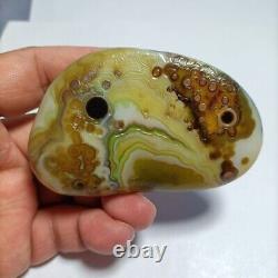 Rare China Inner Mongolia Gobi Eye Agate Stone 100% Natural Designer