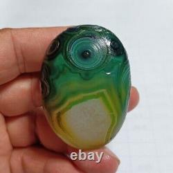 Rare China Inner Mongolia Gobi Eye Agate Stone 100% Natural Designer QMZB