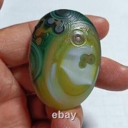 Rare China Inner Mongolia Gobi Eye Agate Stone 100% Natural Designer QMZB