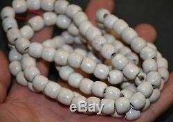 Rare Chinese Liang Zhu Culture Old Jade Stone Carved 108 Bead Figure L 0.8 CM