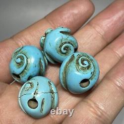 Rare Chinese old Turquoise animel design 11 beads