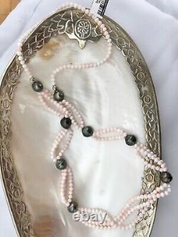 Rare Conch Beads Necklace and 11mm Tahitian Cultured Pearls