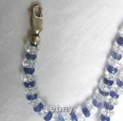 Rare DEB GUYOT Herkimer Diamond Blue/Purple Quartz Gemstone 16 Necklace