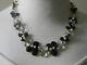 Rare Designer Zoe B 925 Teardrop Onyx/crystal Beaded Gemstone/pearl 20 Necklace