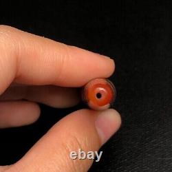 Rare Energy Tibetan Old Agate DZi Multiple lines Bead Amulet Pendant 81mm M0527