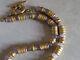 Rare Exquisite Natural Amythist Beads & Gold Link Ladies Choker Necklace 16.5