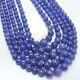 Rare Find Aaa+ Quality Natural Tanzanite Smooth Round Shape Gemstone Beads 16